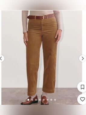 EVERLANE The Sailor Pant in Corduroy Size 6 Brown Straight Leg High Rise